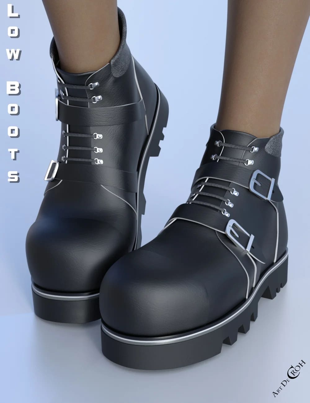 Low Boots for Genesis 8 Female(s)_DAZ3D下载站