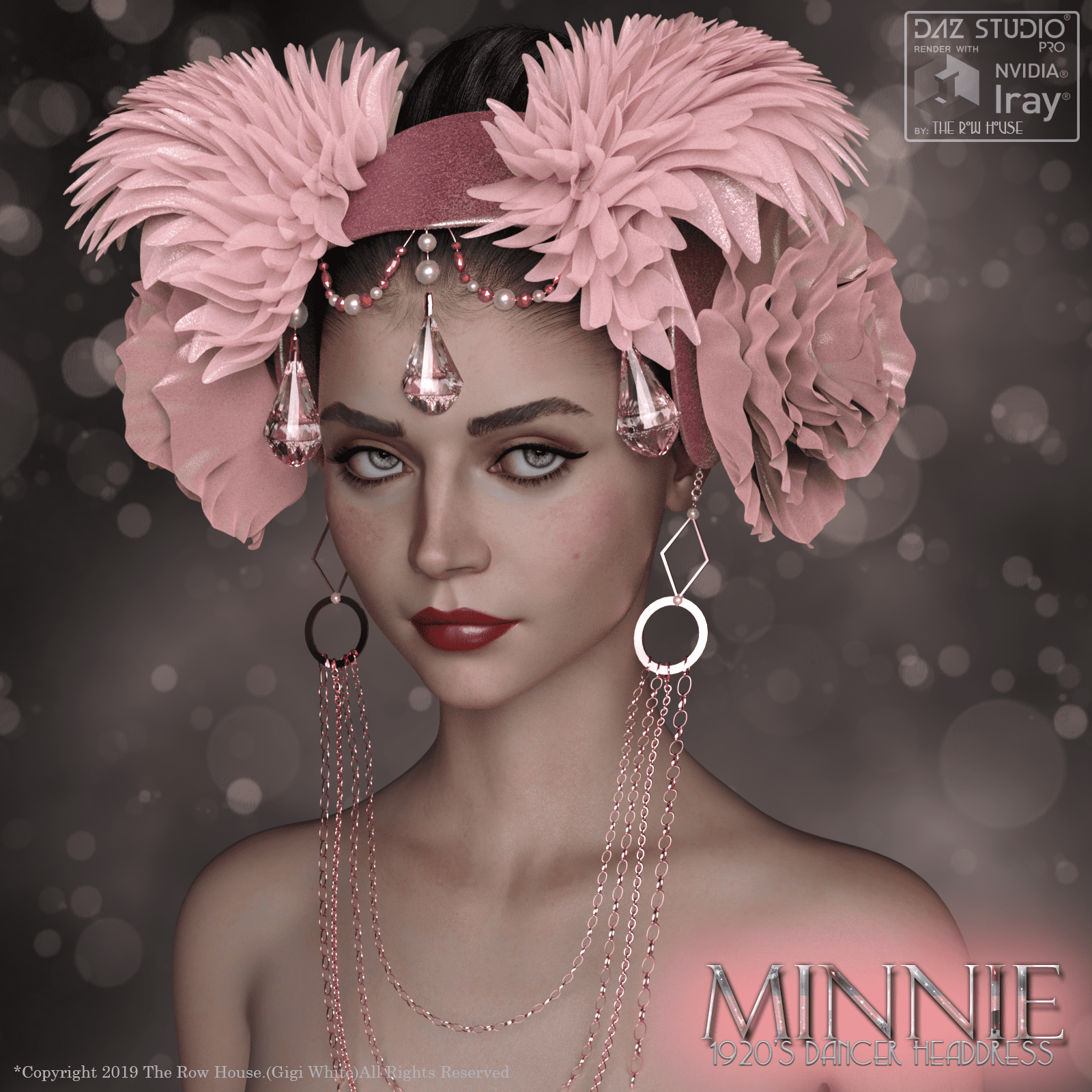 Minnie 1920’s Dancer Headdress G8_DAZ3DDL