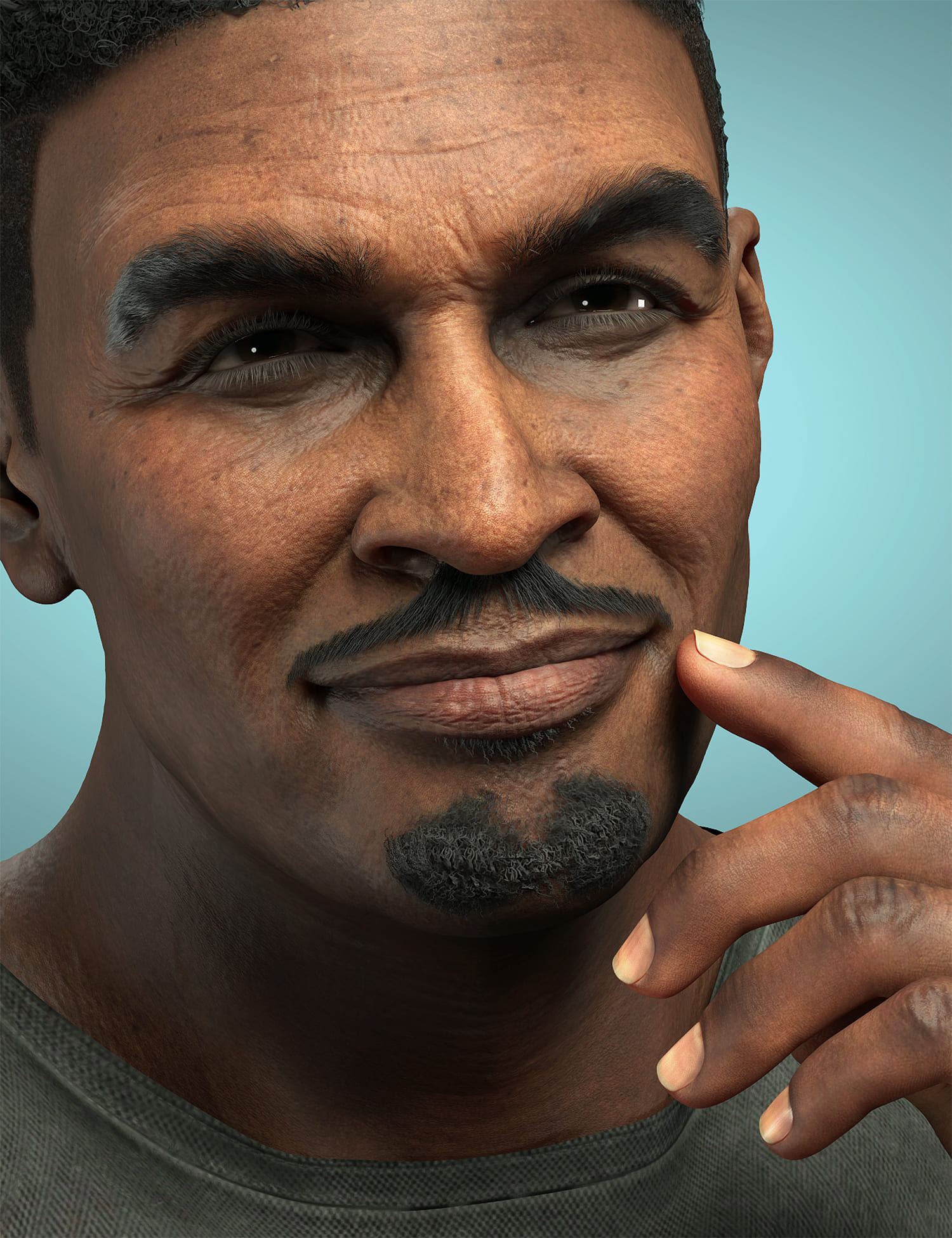 Pencil Mustache and Goatee for Genesis 8.1 Males_DAZ3DDL