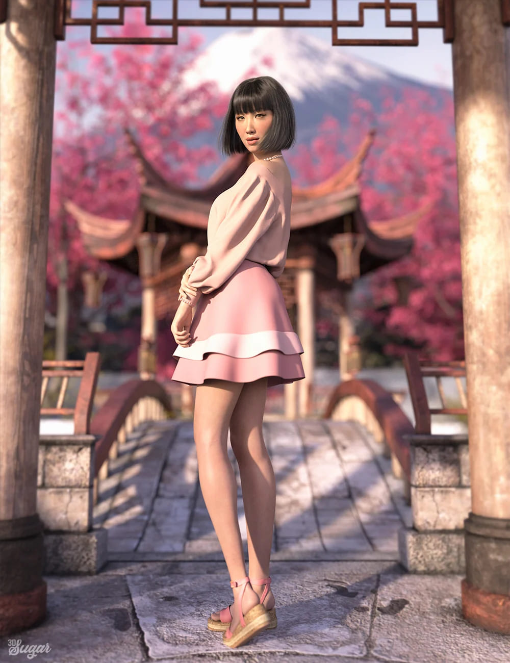 Slightly Shy Poses and Expressions for Genesis 8.1 Female_DAZ3D下载站