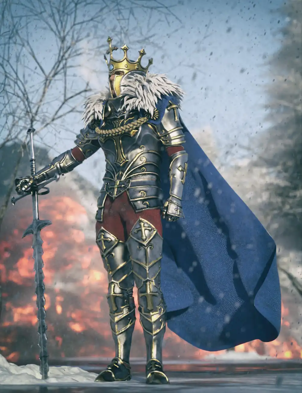 The Knight Series 05 for Genesis 8 and 8.1 Males – The King’s Armor_DAZ3DDL