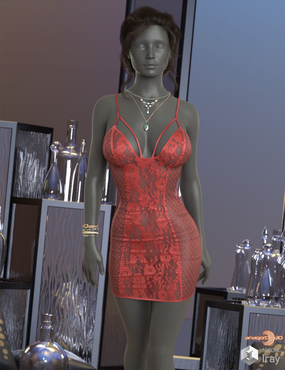 VERSUS – dForce Occasion Dress for Genesis 8 Females_DAZ3D下载站