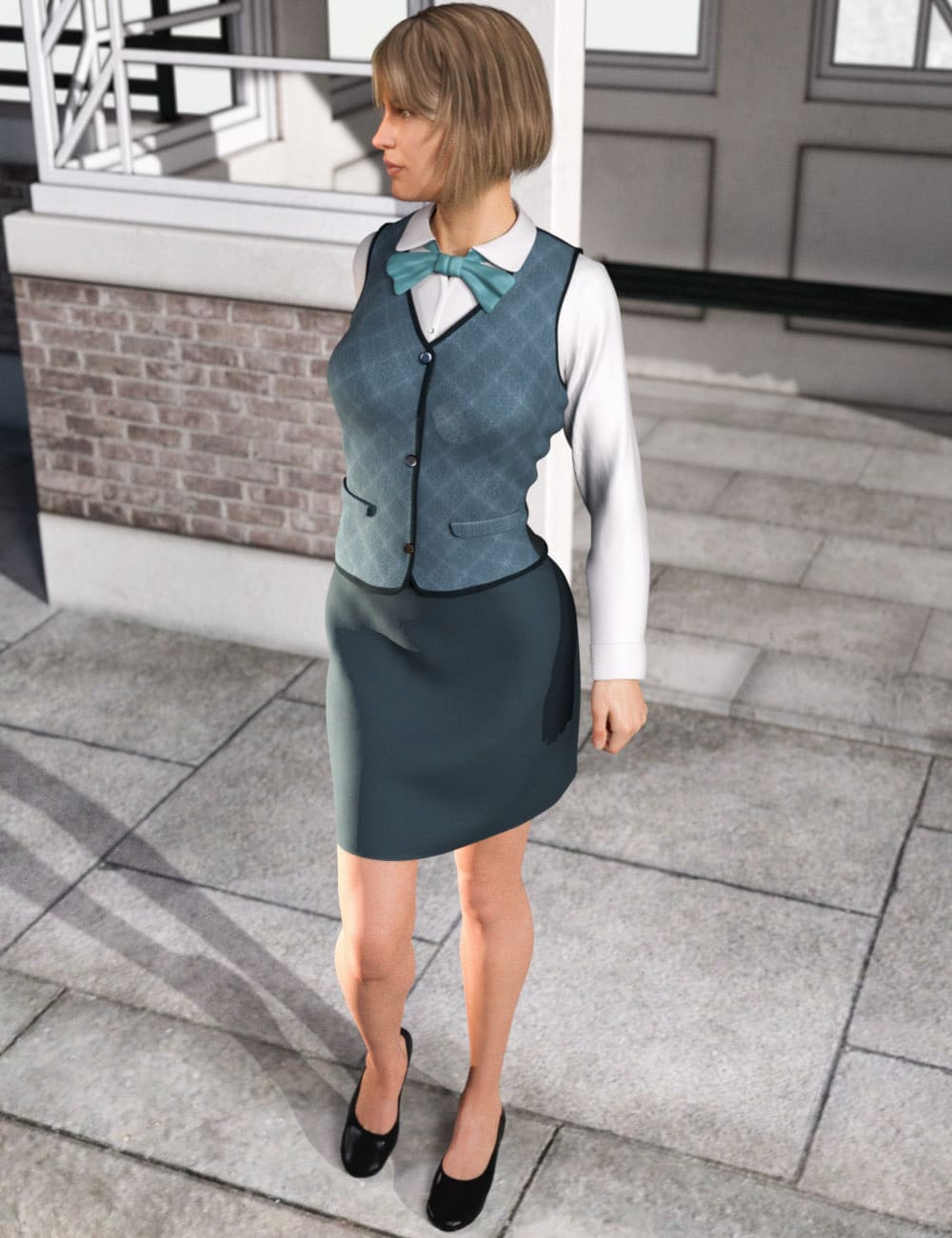 dForce Office Outfit for Genesis 8 Female(s)_DAZ3D下载站