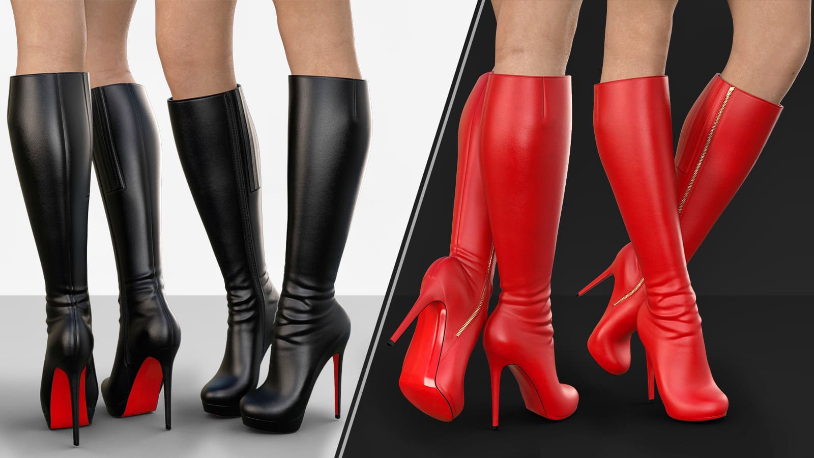 Knee High Stiletto Heel Boots for G8F and G8.1F_DAZ3DDL