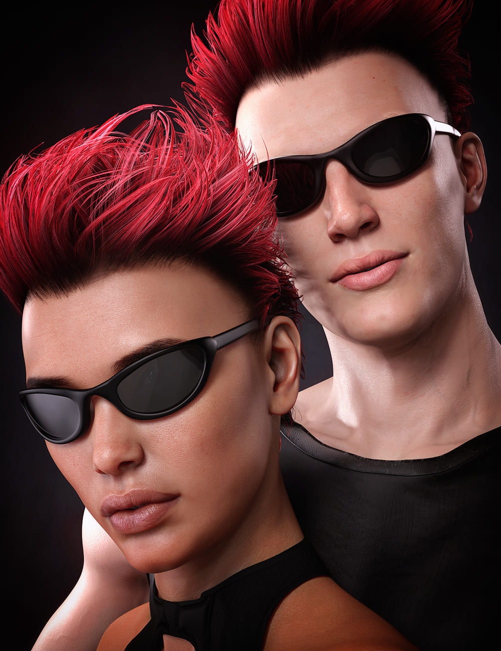 Sunglasses Bundle for Genesis 8 and 8.1 Males and Females_DAZ3D下载站