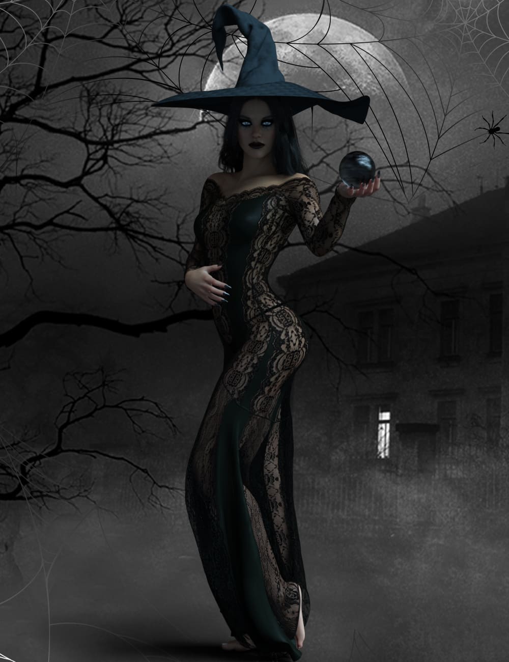 X-Fashion The Sexy Witch Outfit_DAZ3D下载站