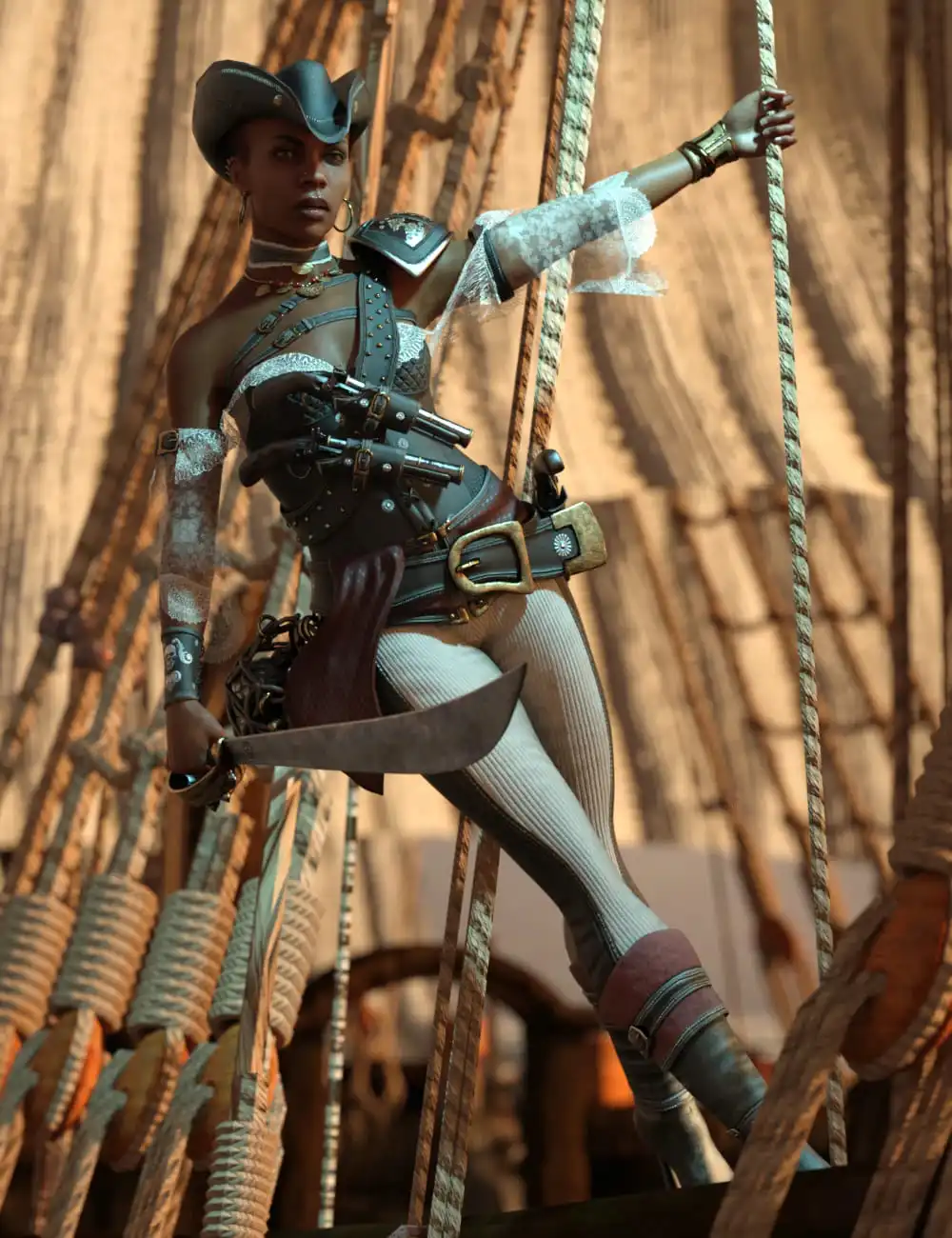 Black Pearl Poses for Jinx Jones 8.1_DAZ3D下载站