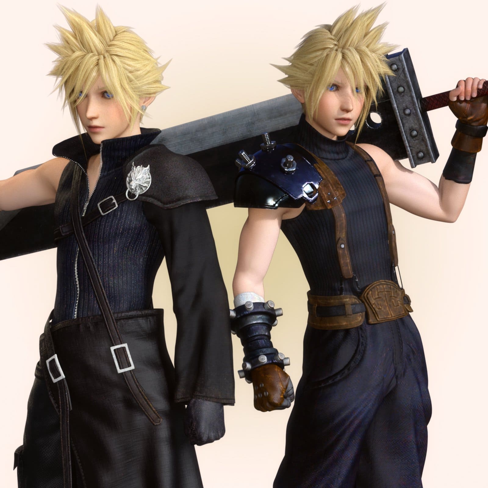 Cloud Strife Outfits For G8M_DAZ3D下载站