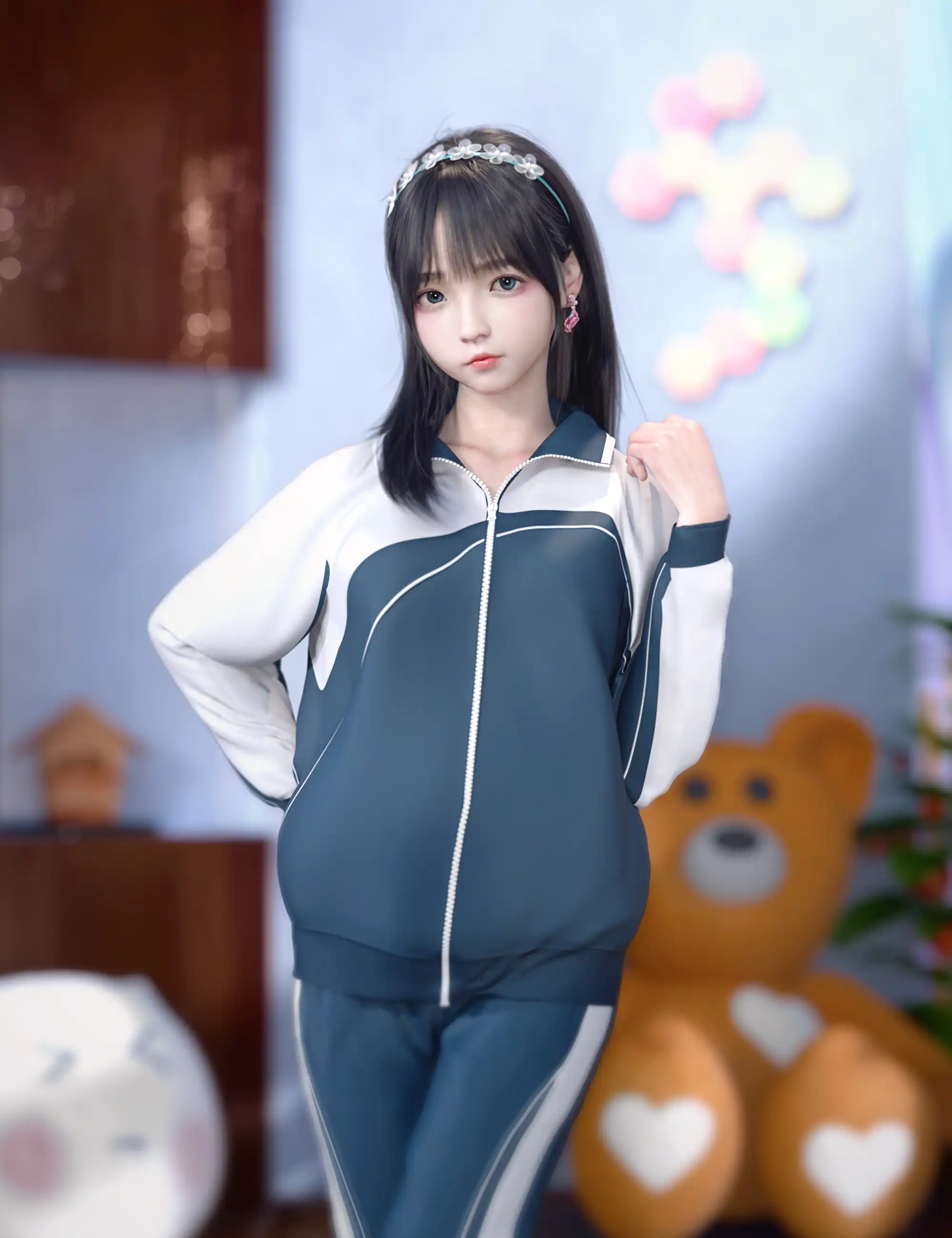 dForce SU Spring School Uniform for Genesis 8 and 8.1 Females_DAZ3D下载站