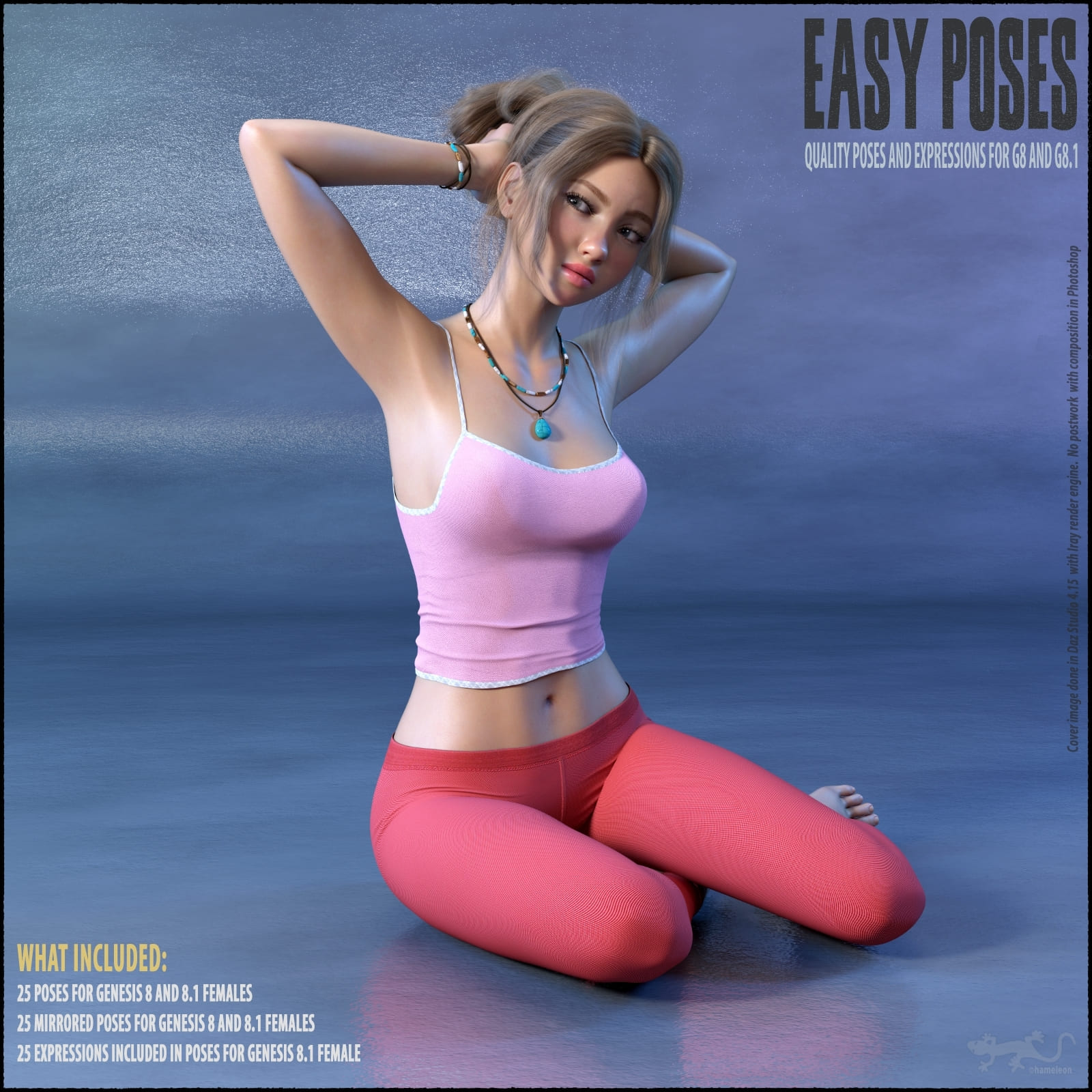 Easy Poses for Genesis 8 and 8.1_DAZ3D下载站