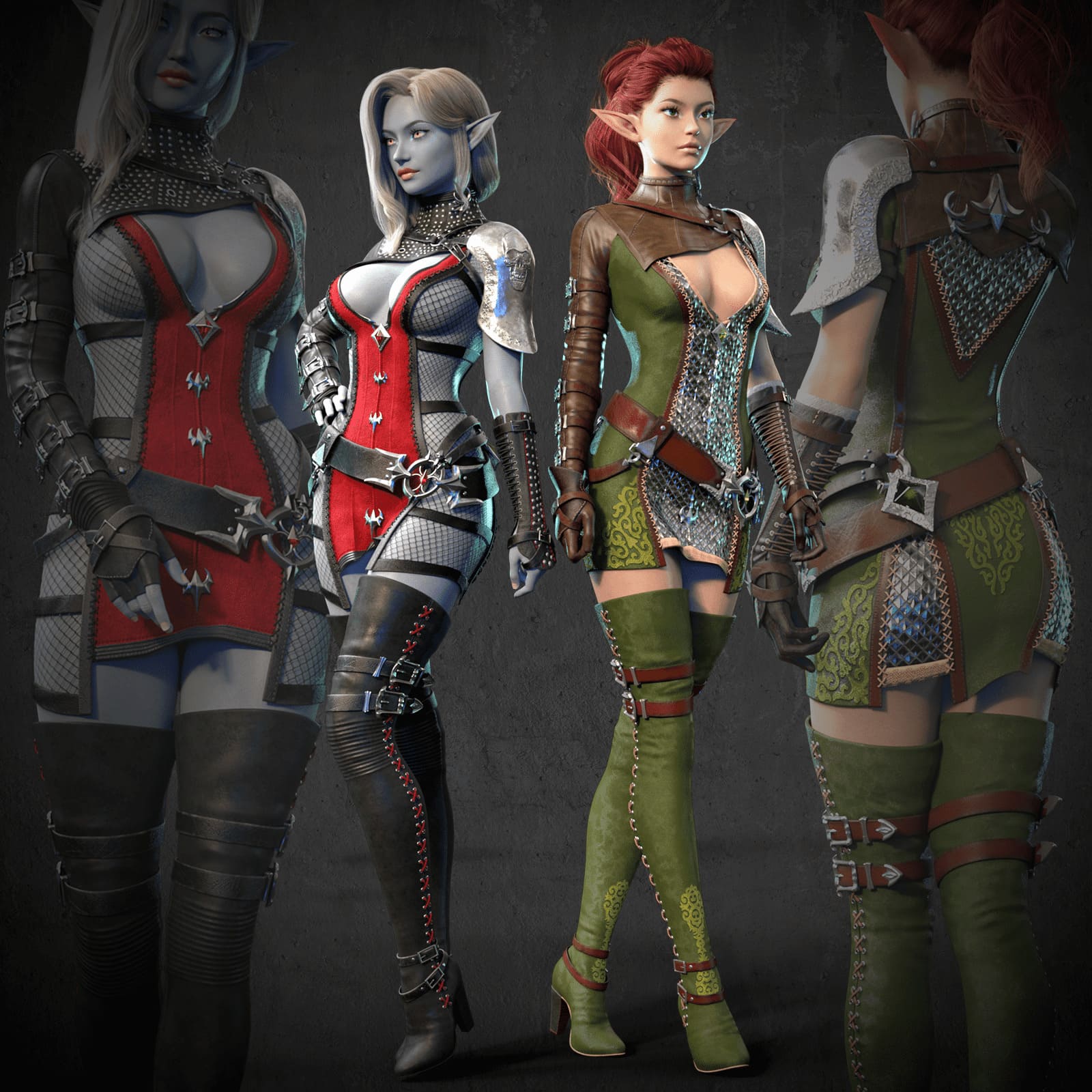 Material Expansion for Elven Assasin Set for G8F and G8.1F_DAZ3D下载站