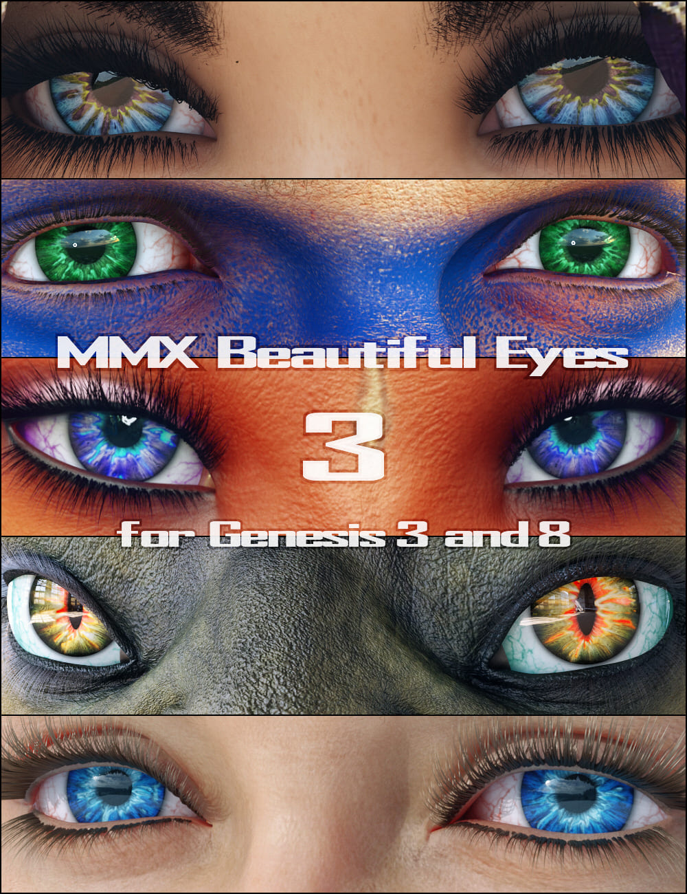 MMX Beautiful Eyes 3 for Genesis 3, 8 and 8.1_DAZ3D下载站