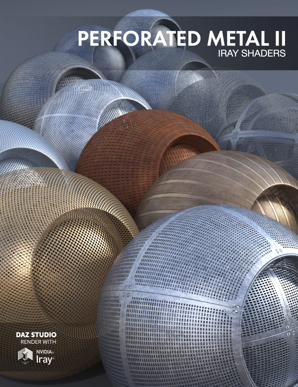 Perforated Metal II – Iray Shaders_DAZ3D下载站
