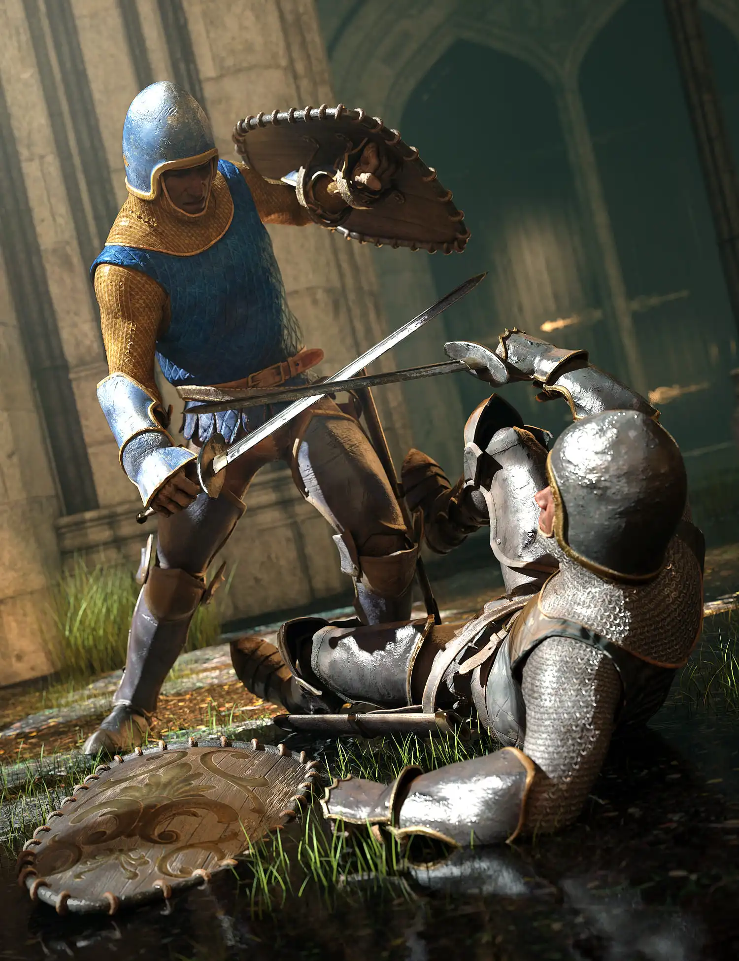 Sir Elyan the White for Western Knight 01_DAZ3DDL