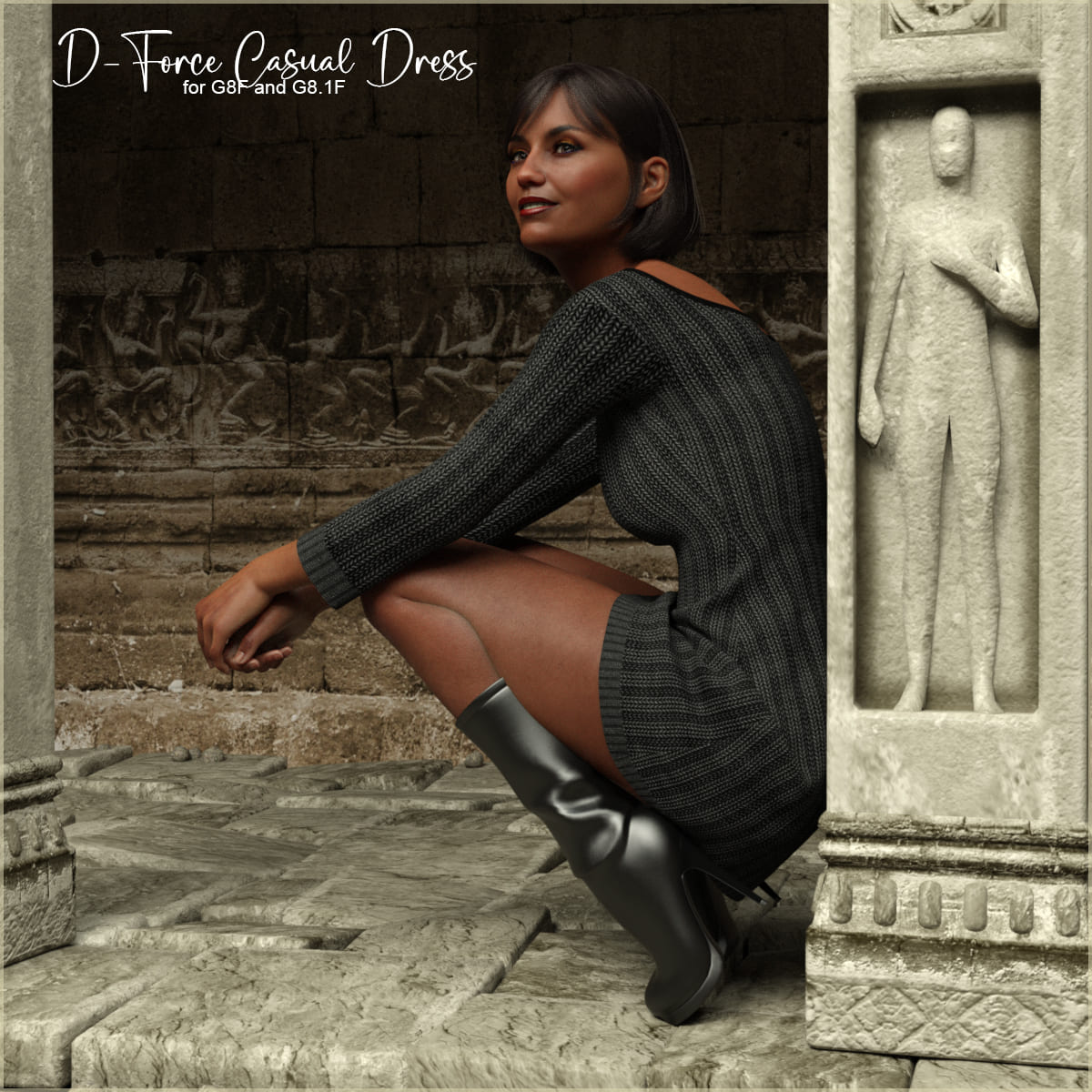 D-Force Casual Dress for G8F & G8.1F_DAZ3DDL