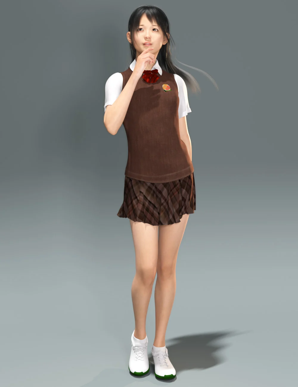dForce Spring School Uniform for Genesis 8 and 8.1 Females_DAZ3DDL