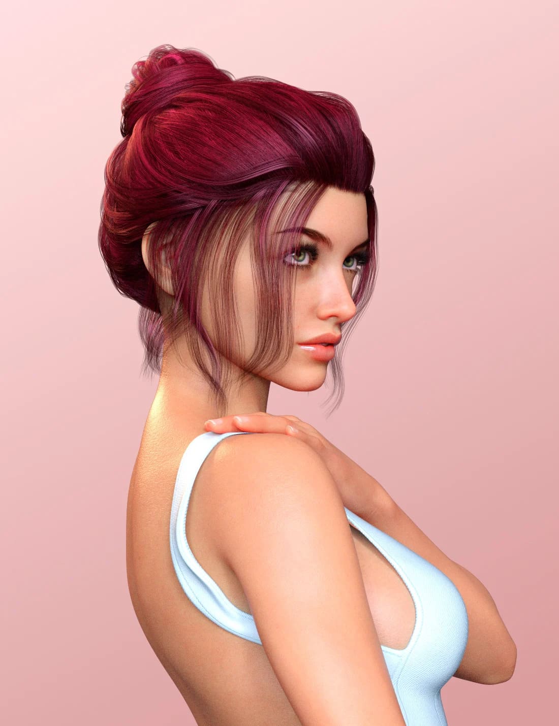 Magical Arts Updo Hairstyle for Genesis 8.1 Females_DAZ3D下载站