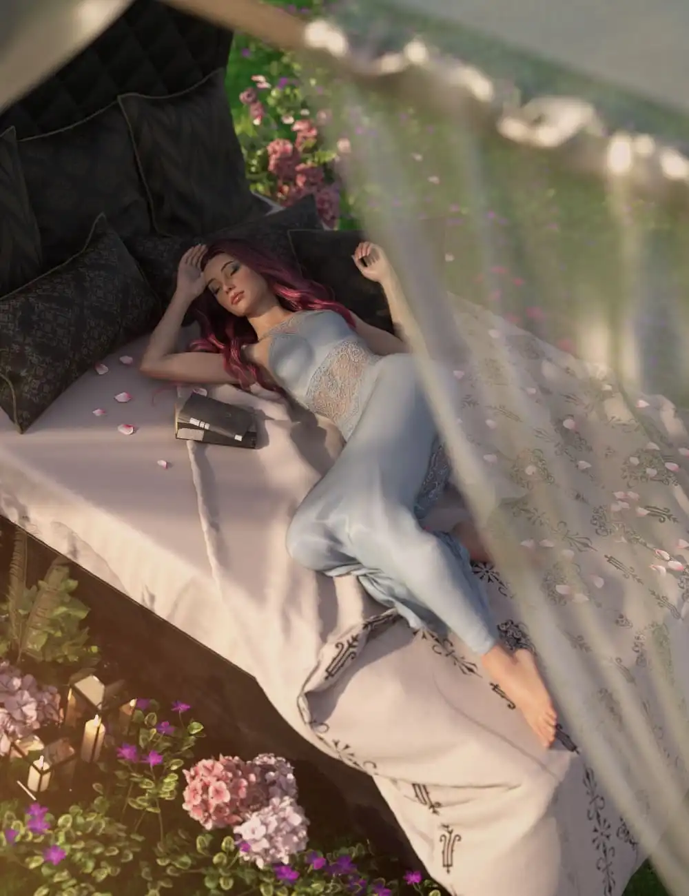 Sleeping Beauty Pose Set for Genesis 8.1 Female_DAZ3DDL