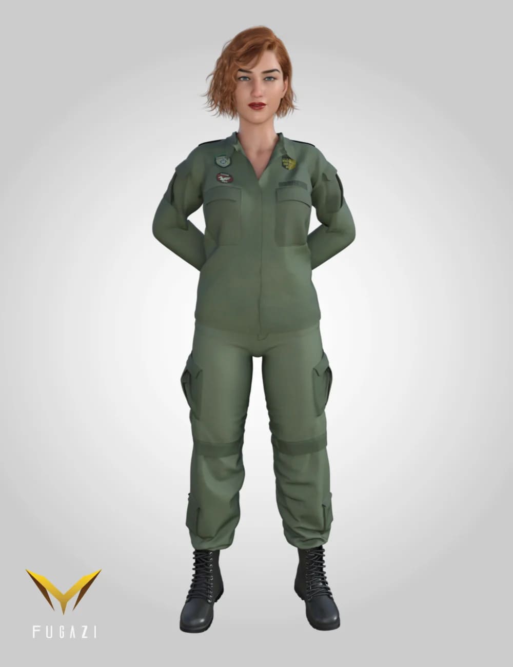 FG Military Outfit for Genesis 8.1 Female_DAZ3D下载站
