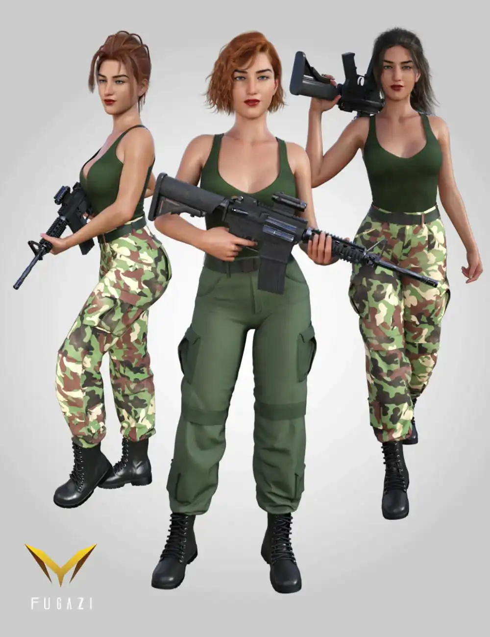 FG Military Poses_DAZ3D下载站