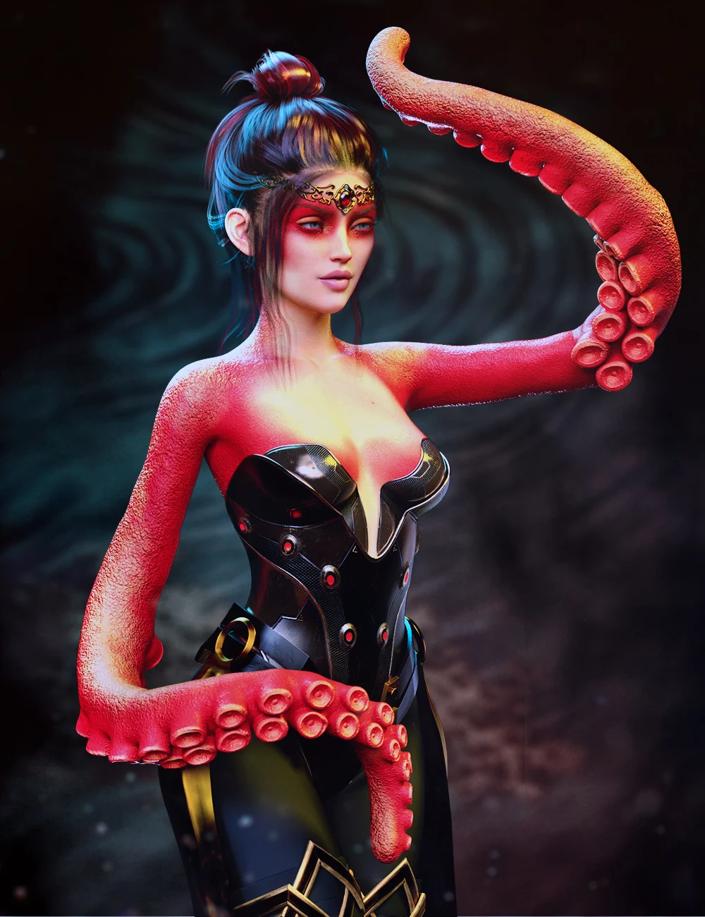 FPE Tentacle Arms for Genesis 8 and 8.1 Females_DAZ3D下载站