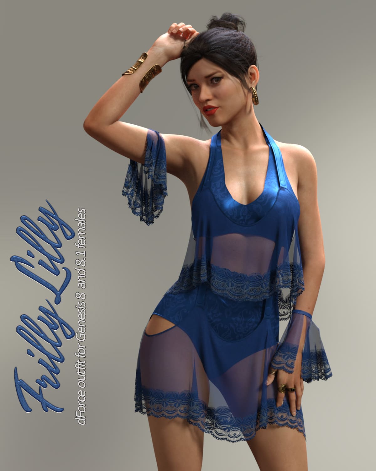 FrillyLilly dforce outfit for Genesis 8 and 8.1 Female(s)_DAZ3D下载站
