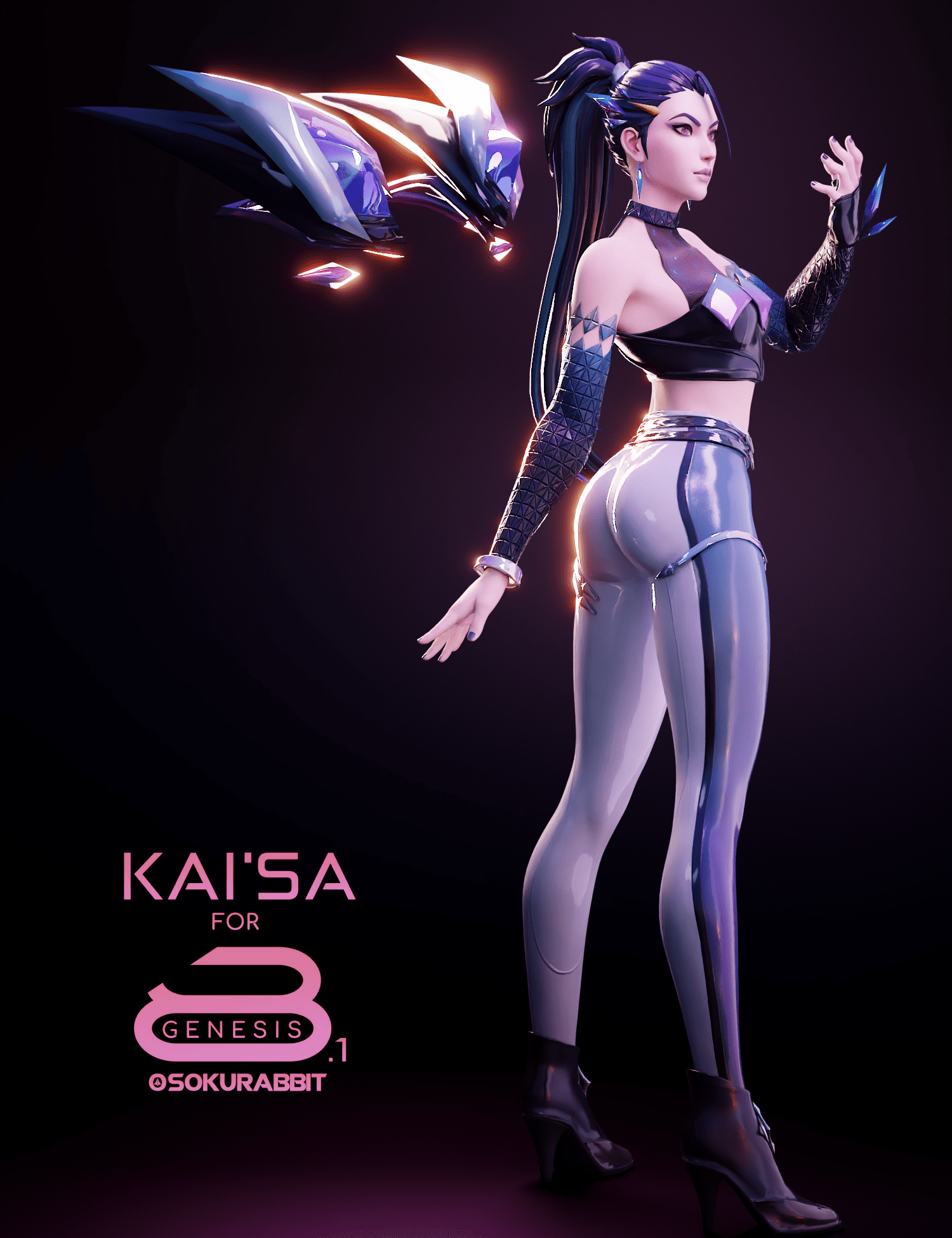 KDA All Out Kai’Sa For Genesis 8 And 8.1 Female_DAZ3D下载站