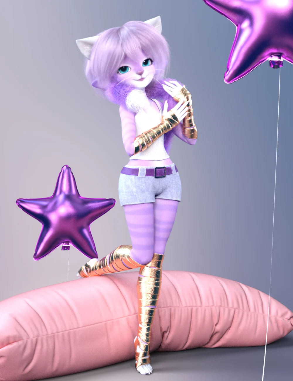 Kitty Poses for Thistle_DAZ3D下载站