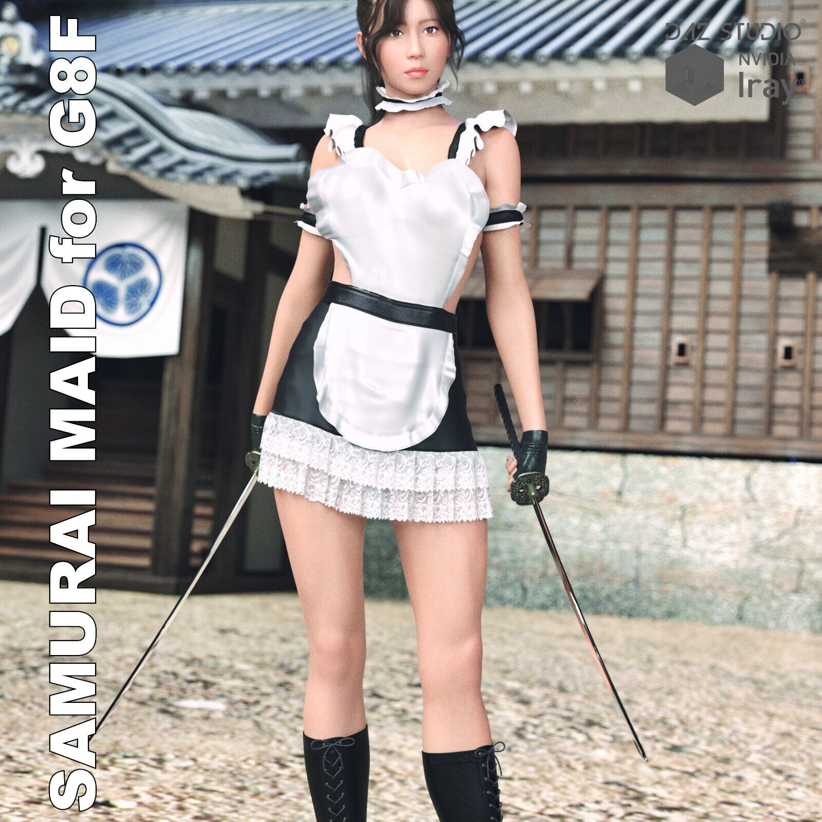 Street Samurai Maid dForce for G8F_DAZ3DDL