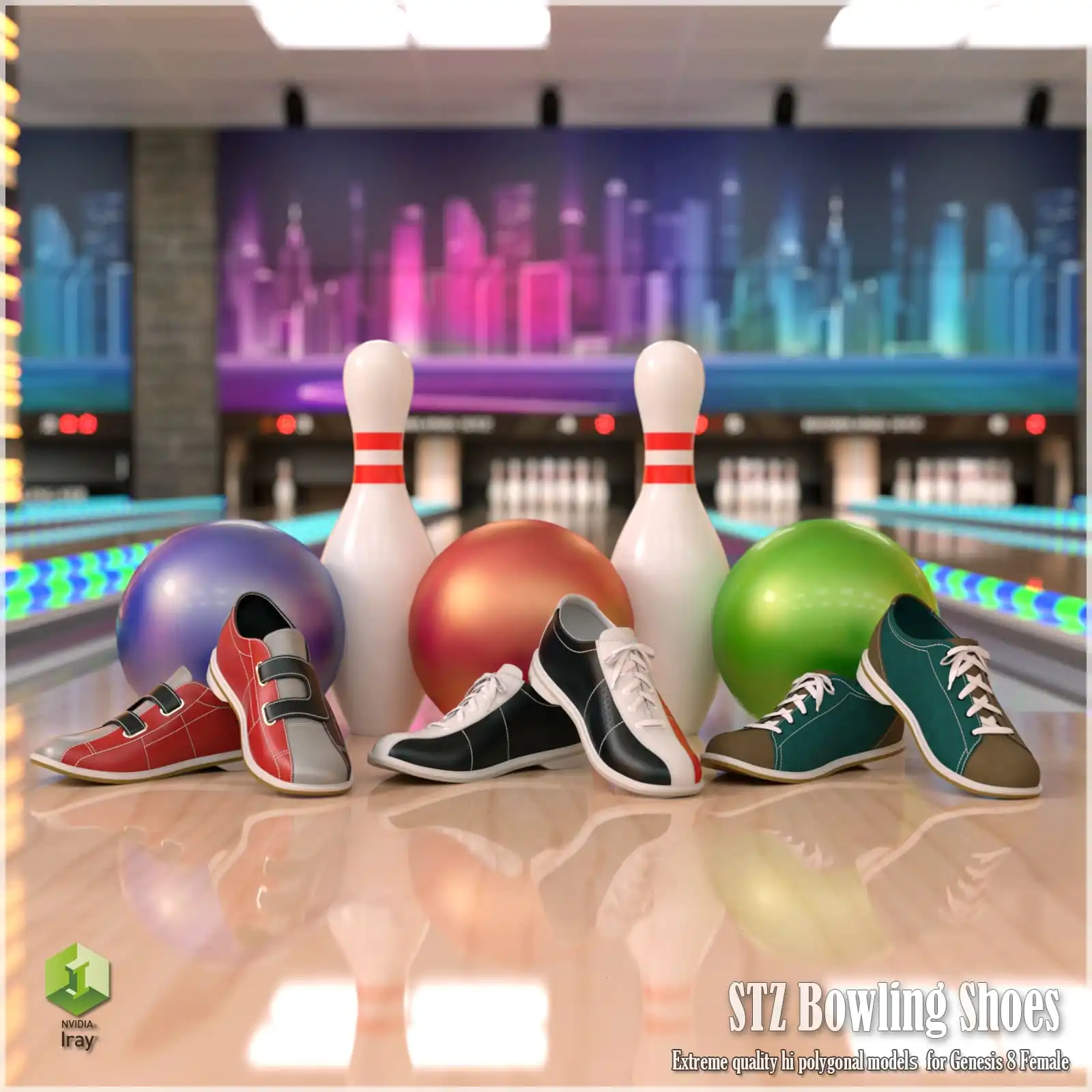 STZ Bowling Shoes_DAZ3DDL
