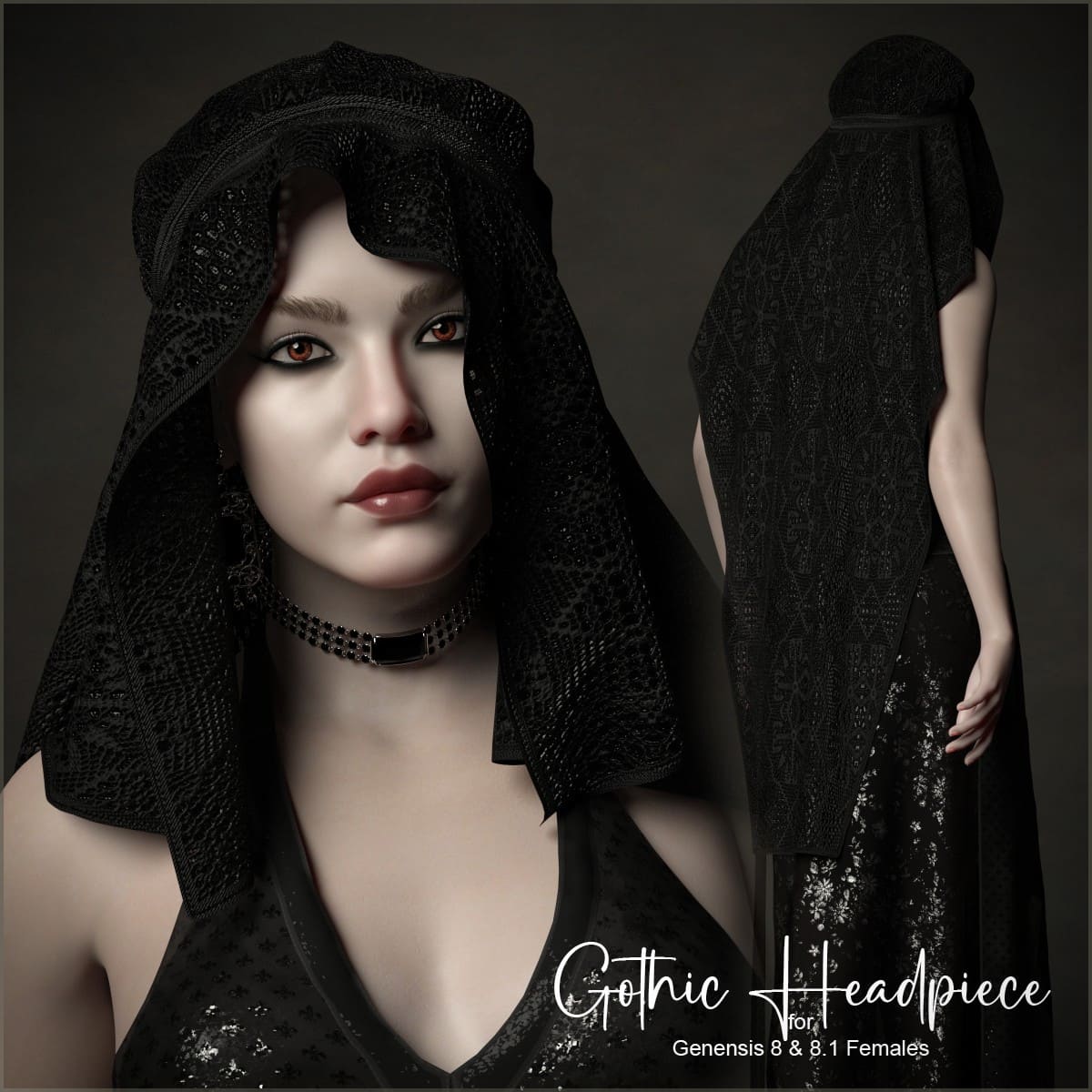 D-Force Gothic Headpiece for G8F and G8.1F_DAZ3DDL