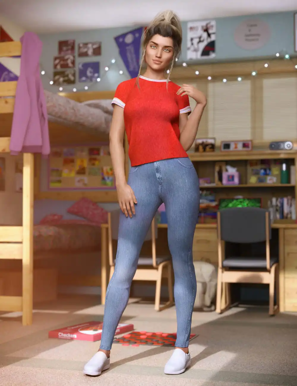 dForce School Days Outfit for Genesis 8 Females_DAZ3D下载站