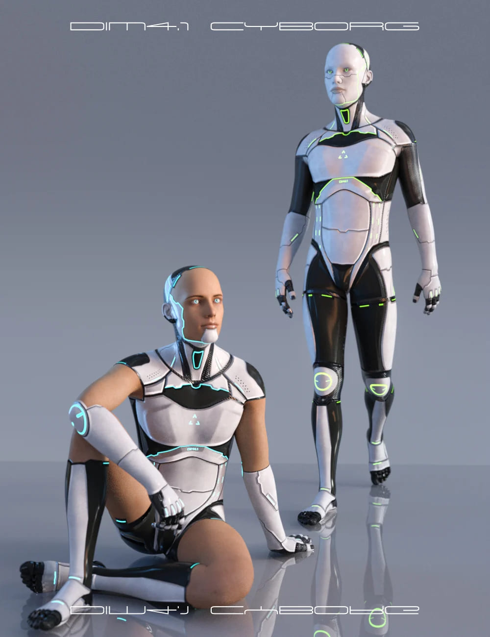 DIM4 Cyborg for Genesis 8.1 Males_DAZ3D下载站