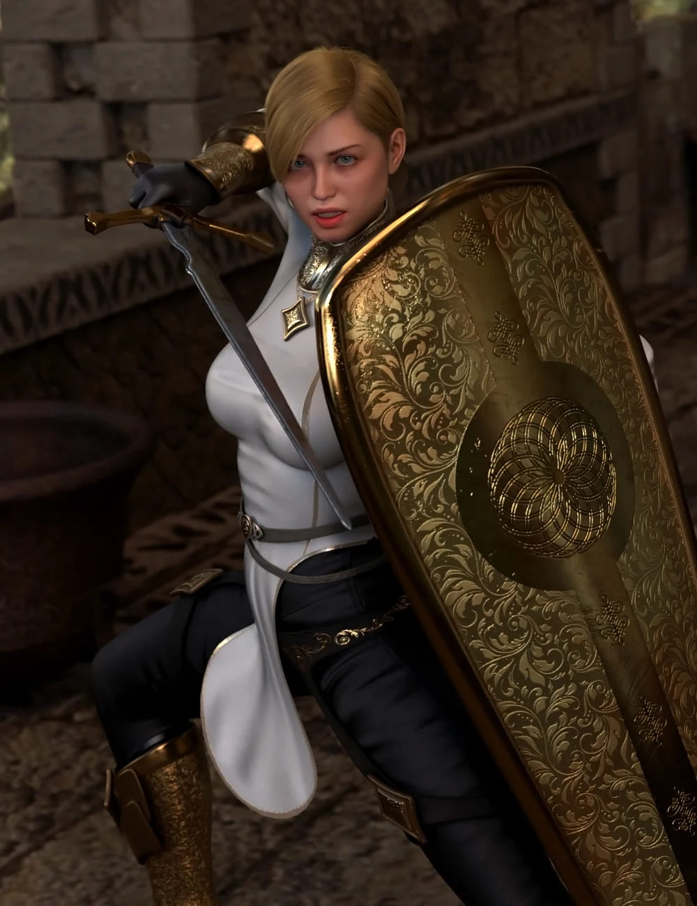 Imperial Cadet Poses Set for Genesis 8 and 8.1 Females_DAZ3D下载站