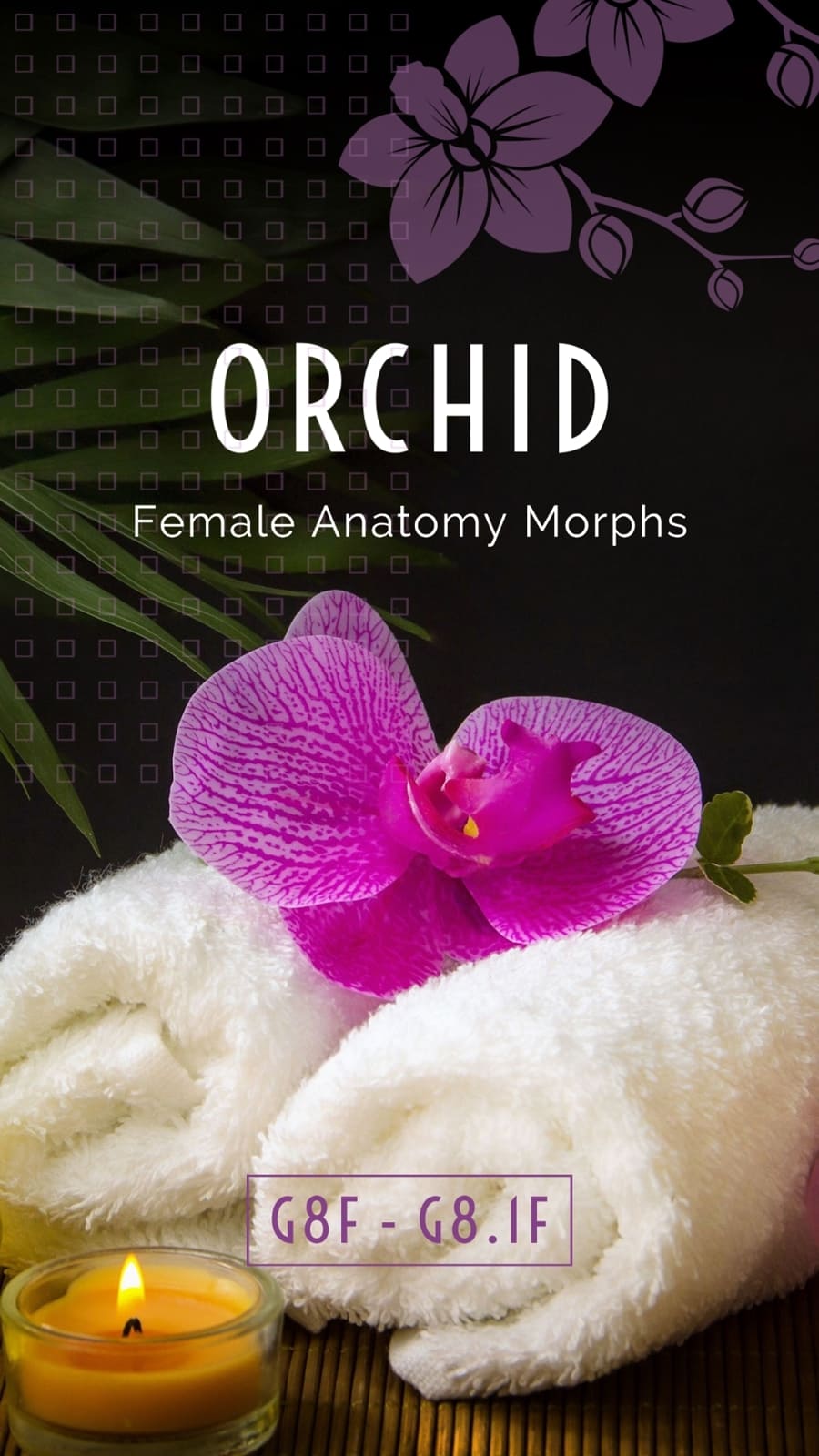 Orchid – Genital Morphs for G8F Anatomy_DAZ3D下载站
