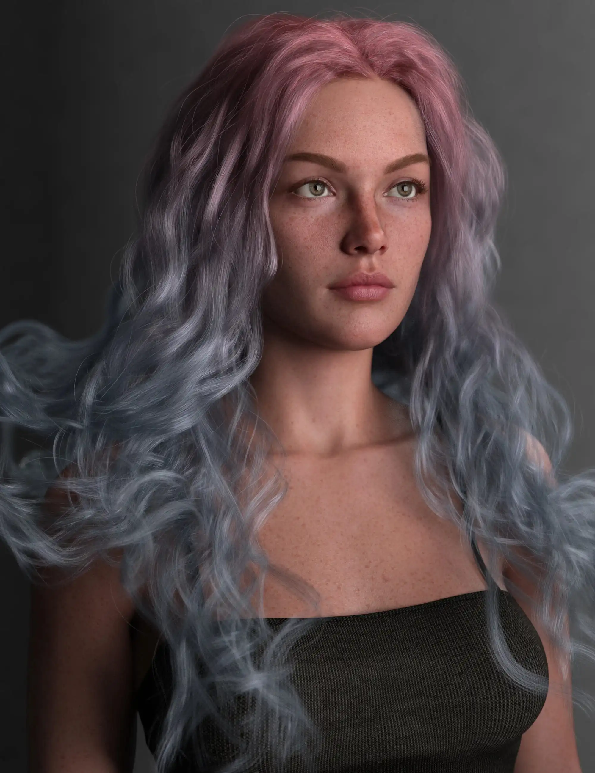 Soft Curls Long Hair Texture Expansion_DAZ3D下载站