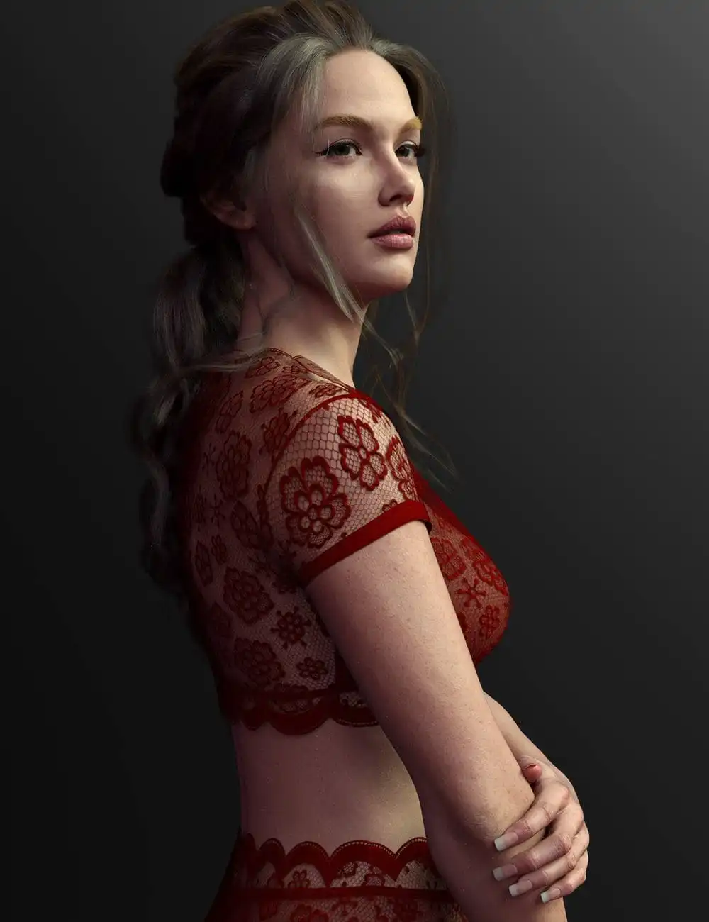 Contrast Lace Lingerie for Genesis 9_DAZ3DDL