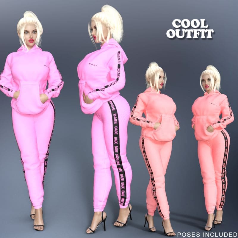 dforce Cool Outfit G8F/G8.1F_DAZ3D下载站