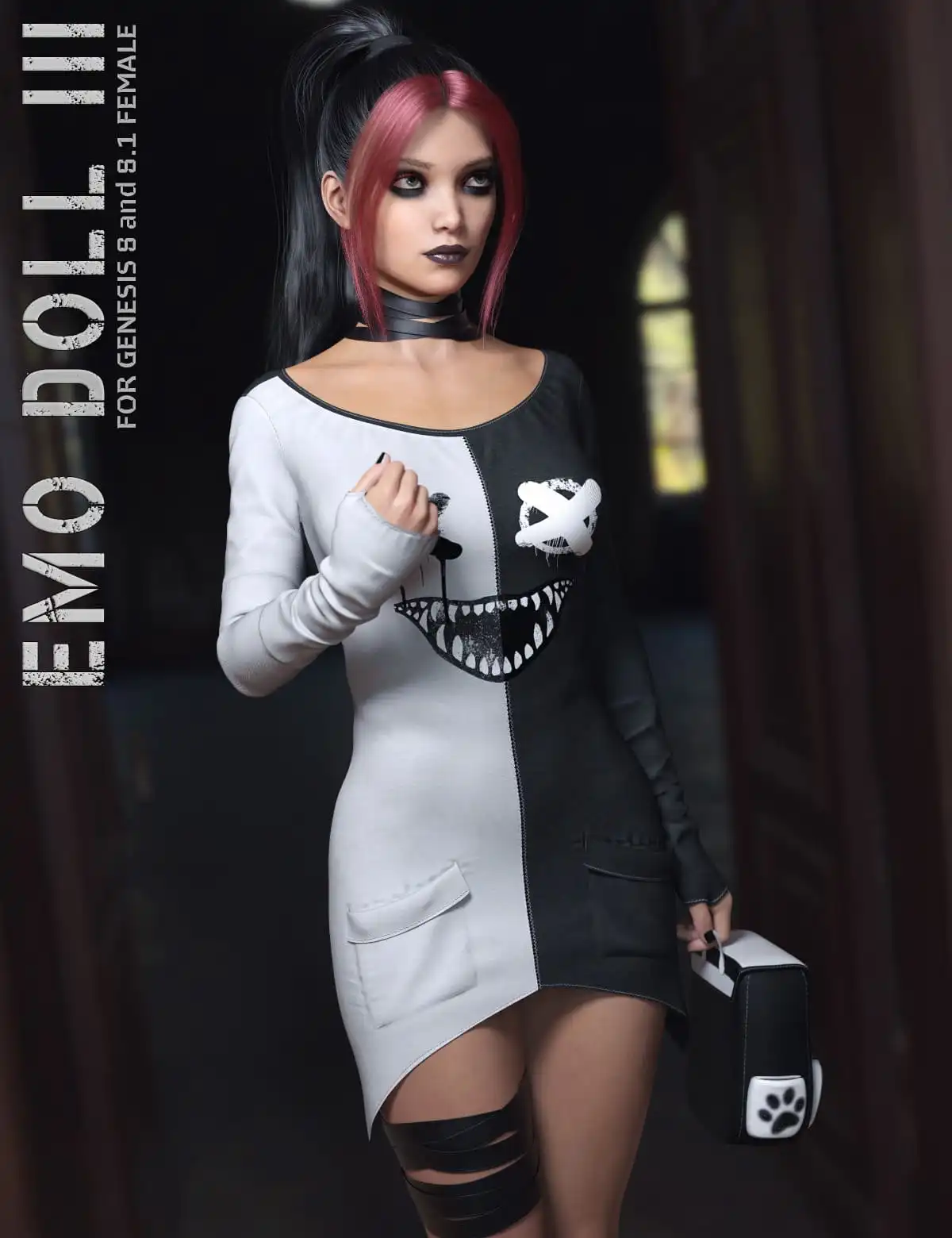 dForce Emo Doll III for Genesis 8 and 8.1F_DAZ3D下载站