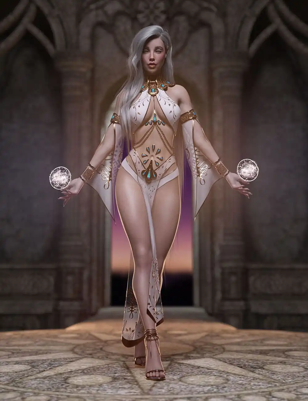 dForce First Light Outfit for Genesis 8.1 Female_DAZ3D下载站
