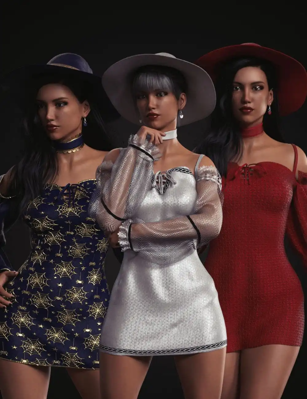 dforce Halloween Witch Outfit Textures_DAZ3D下载站