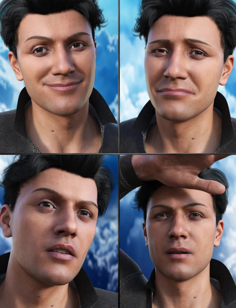 Emotional Expressions for Michael 9_DAZ3D下载站