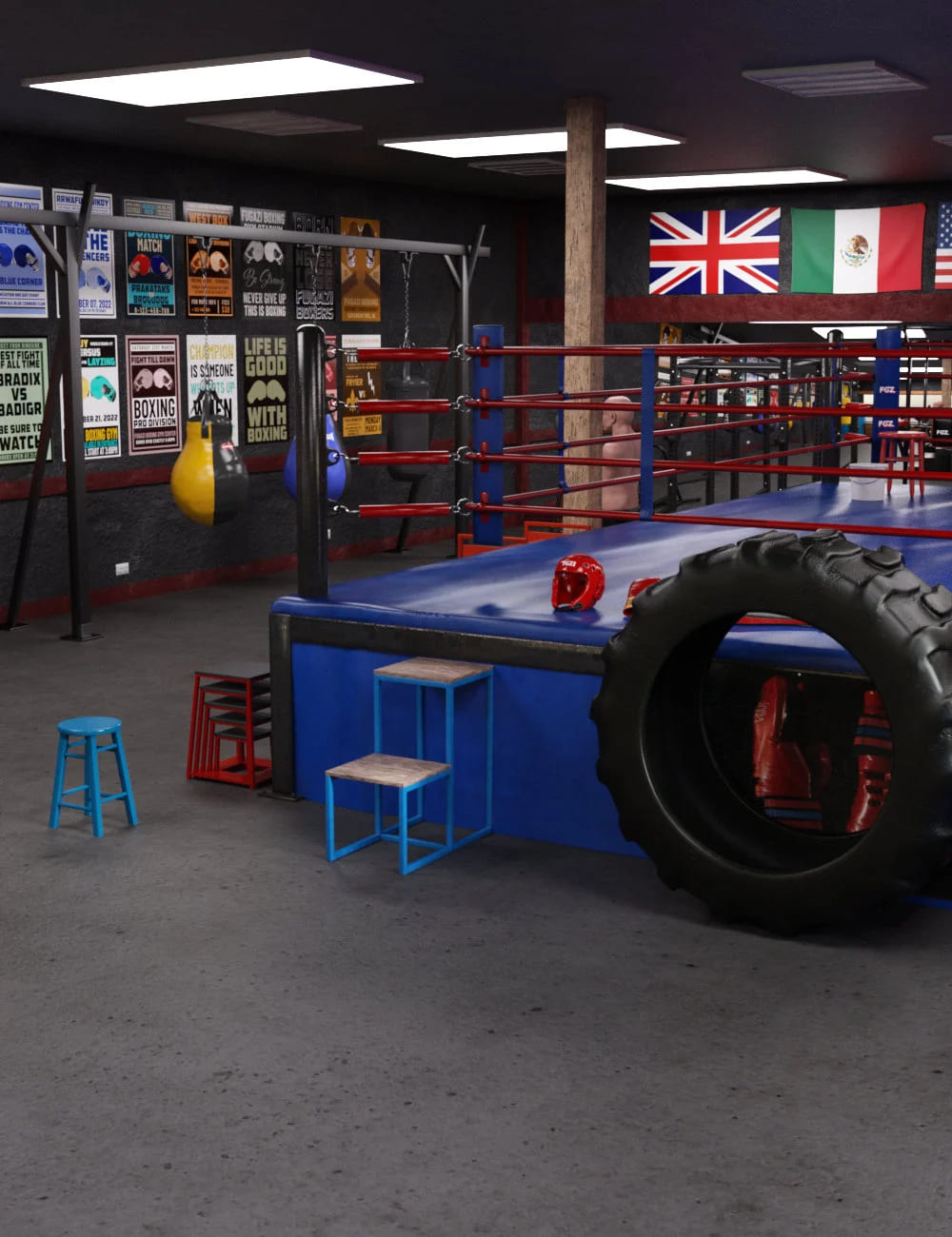 FG Tough Boxing Gym_DAZ3D下载站
