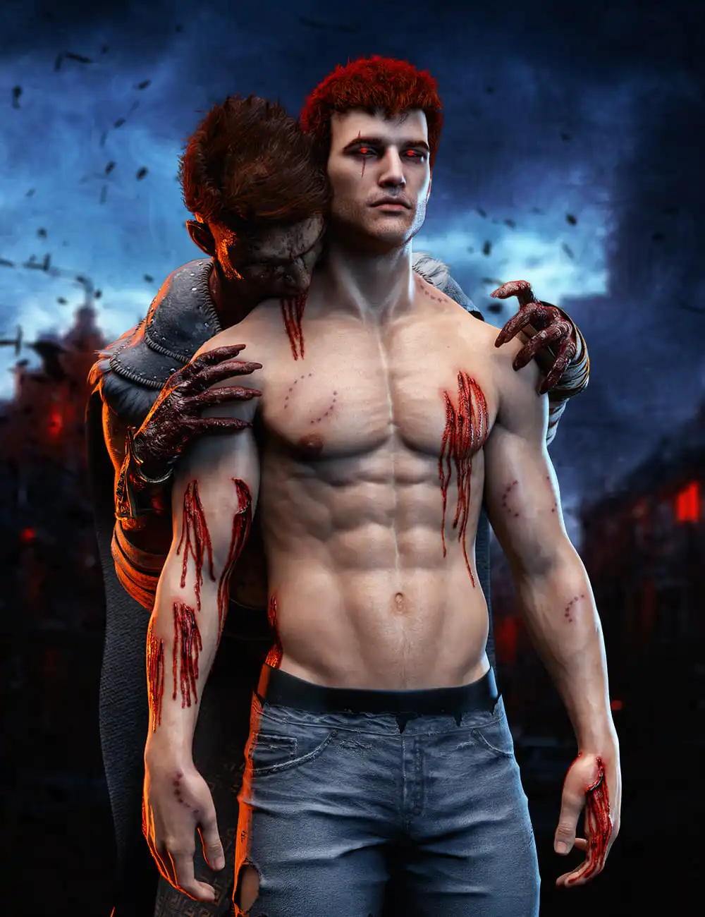 HD Bite Marks for Genesis 8 and 8.1 Males_DAZ3D下载站