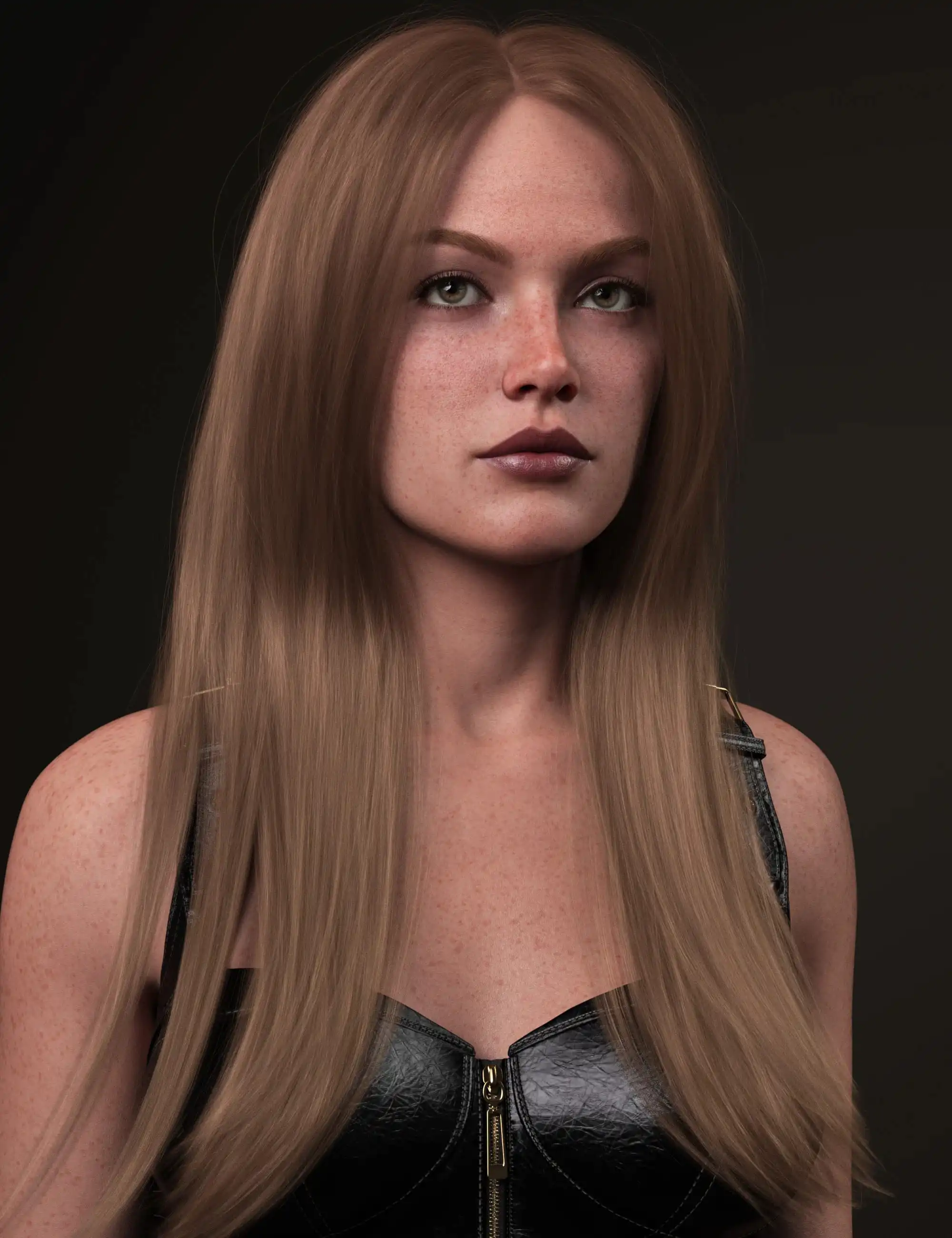 Long Unisex Style Hair for Genesis 9_DAZ3DDL