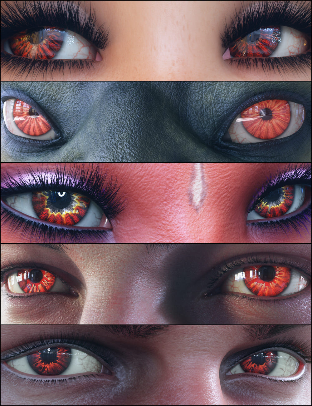 MMX Beautiful Eyes 10 for Genesis 3, 8, and 8.1_DAZ3D下载站