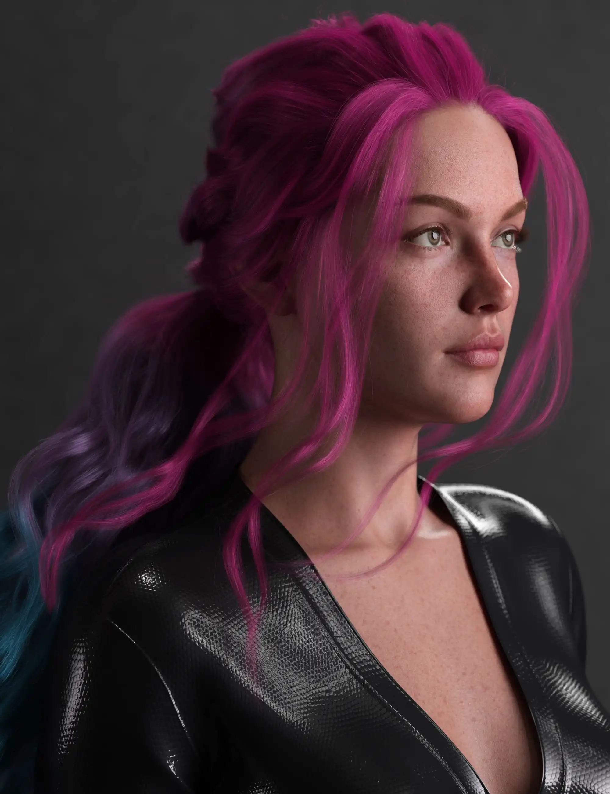 Soft Curls Ponytail Texture Expansion_DAZ3D下载站
