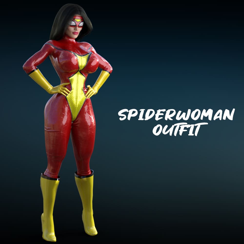 Spiderwoman Costume G8F/G8.1F_DAZ3DDL