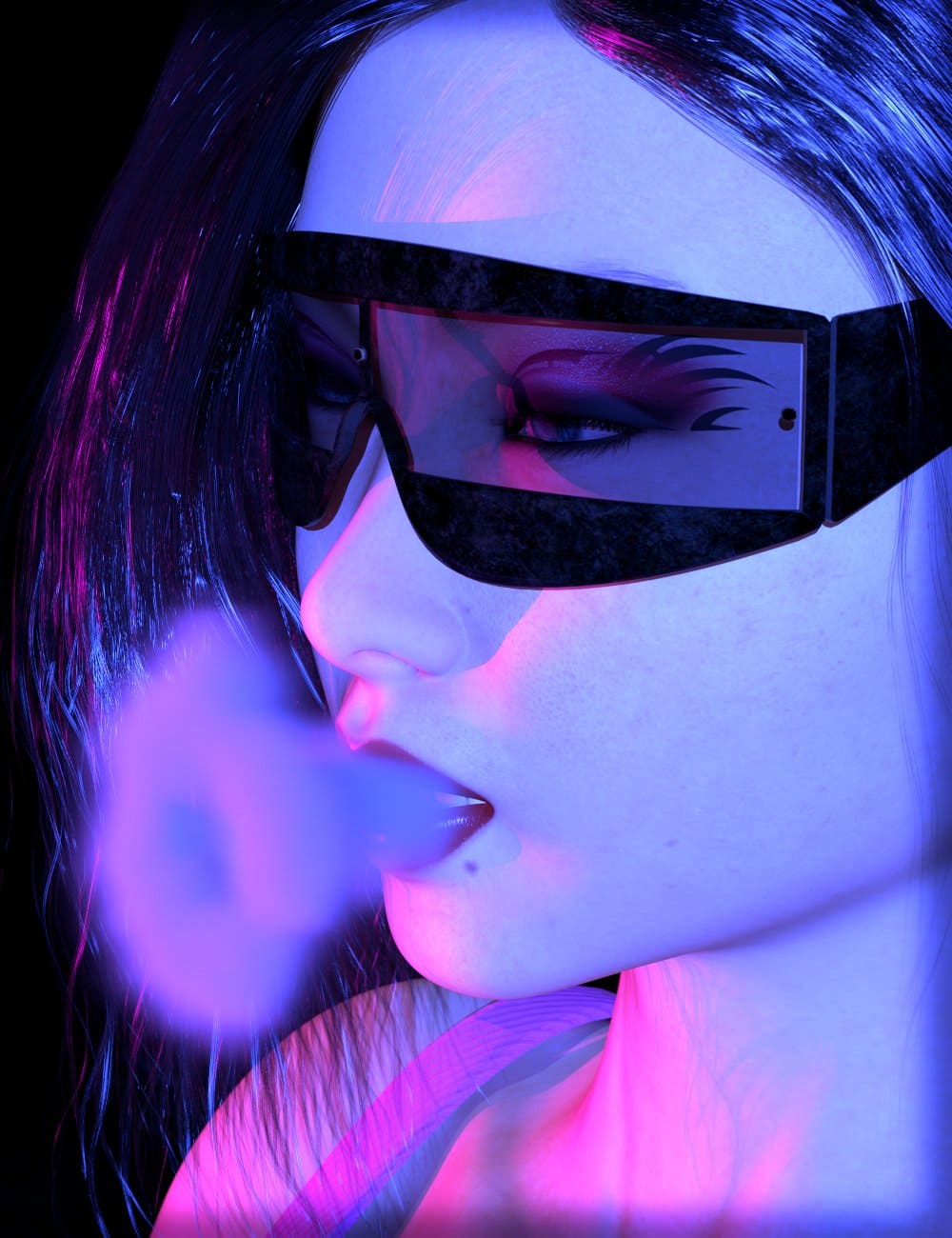 SY Real Facial Smoke Genesis 8 VDB_DAZ3D下载站