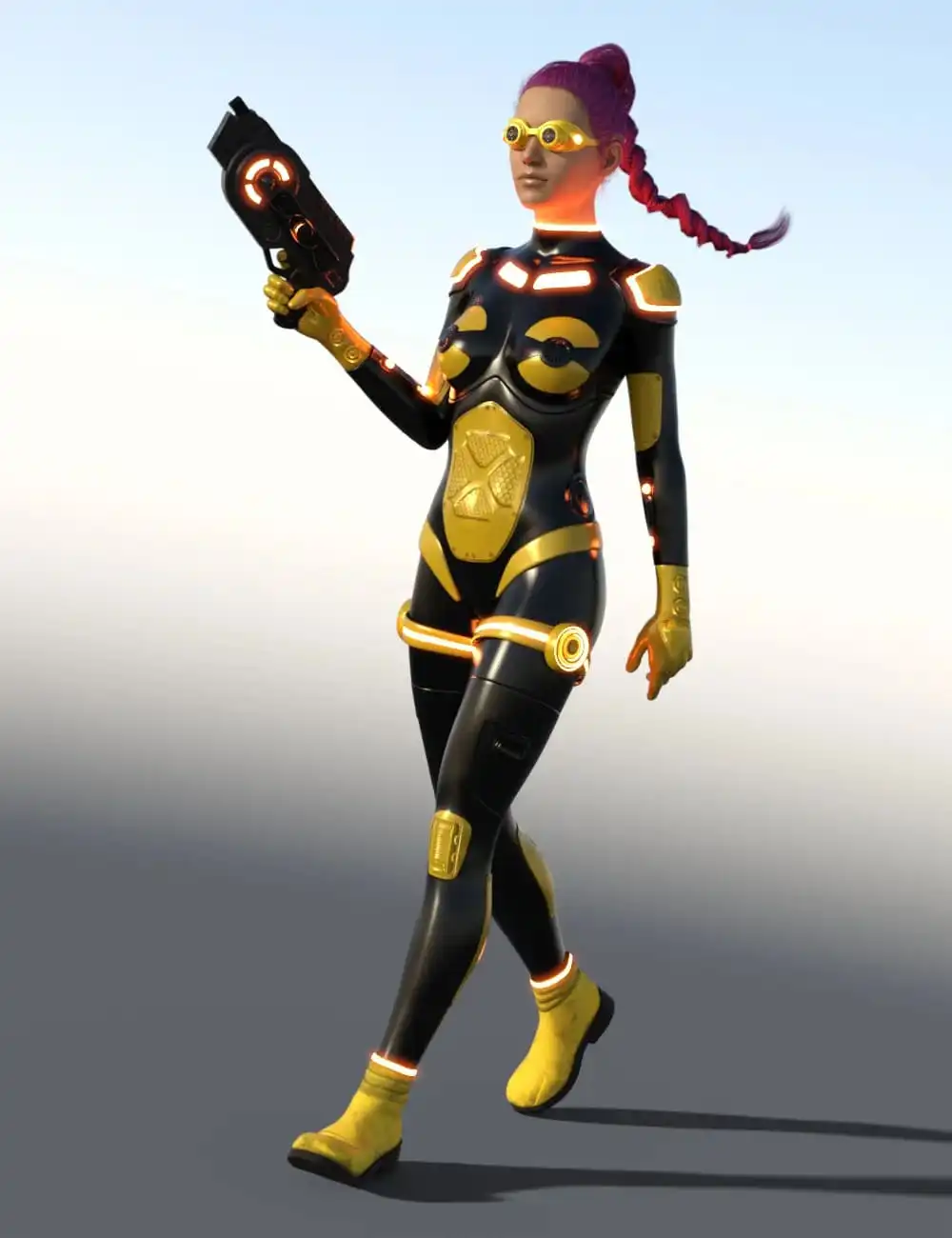 Alpha One Ghost Outfit For Genesis 8 Female(s)_DAZ3DDL